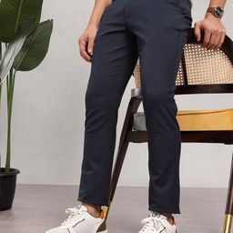 Nautica Men Textured Slim Fit Chino Trousers-picture-37