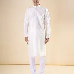 OUTLUK Men Regular Pure Silk Kurta with Pyjamas-picture-17