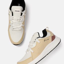 FCUK Men Woven Design Colourblocked Sneakers-image-91