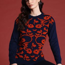 all about you Self Design Floral Pullover-image-23