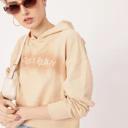 DressBerry Edgy Touch Printed Cotton Terry Boxy Fit Hooded Sweatshirt-image-56