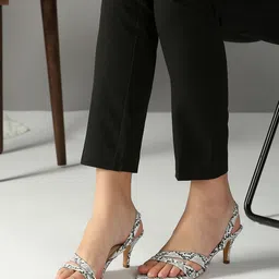Inc 5 Women Animal Skin Printed Party Kitten Sandals-53
