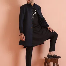 KISAH Geometric Kurta Indowestern Sherwani  Sherwani-image-61