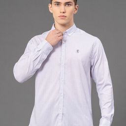 Red Tape Men Button Down Collar Striped Casual Shirt-image-53