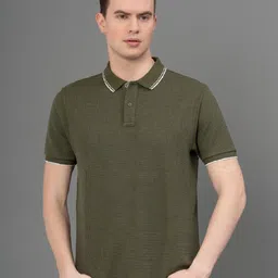 Red Tape Self Design Stretch Structured Polo T-Shirt-picture-22