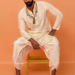 KISAH Men Embroidered Regular Kurta with Dhoti Pants-image-79