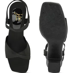 JM Looks Open Toe Platform Heels with Backstrap image 2