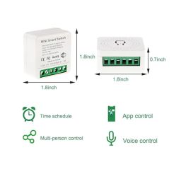 10A 220V Smart WiFi Inline Switch Smart Home Inline Switch Voice-Controlled Smart WiFi Inline Switch Wireless Smart Switch Compatible With Alexa, Google Home, IFTTT And Smart Life App - White - RS565910A 220V Smart WiFi Inline Switch Smart Home Inline Switch Voice-Controlled Smart WiFi Inline Switch Wireless Smart Switch Compatible With Alexa, Google Home, IFTTT And Smart Life App - White - RS5659 image 4