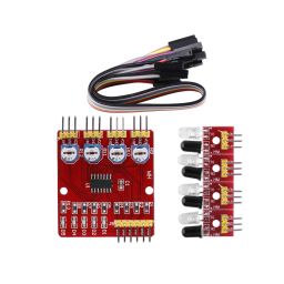 4 Way IR Array Module Imported 4-Channel Infrared IR Line Track Follower Sensor Module Obstacle Avoidance PCB for Smart Car - ML041/RS31064 Way IR Array Module Imported 4-Channel Infrared IR Line Track Follower Sensor Module Obstacle Avoidance PCB for Smart Car - ML041/RS3106-3