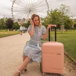 Nasher Miles Paris Hard-Sided Polypropylene Check-in  Peach 24 inch |65cm Trolley Bag-image-46
