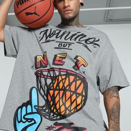 Puma Getting Crafty Graphic Printed Pure Cotton Oversized Fit Basketball T-Shirt-image-23