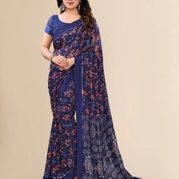 Moda Rapido Floral Print Saree With Unstisched Blouse piece-picture-27