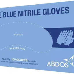 Abdos Skincare Nitrile Gloves Blue Color M Size, U20342 (Pack of 100 pcs)-image-68