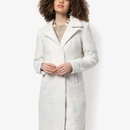 Campus Sutra White Regular Fit Long Coat-image-61