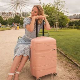 Nasher Miles Paris Hard-Sided Polypropylene Check-in  Peach 28 inch |75cm Trolley Bag-image-88