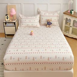 JC HOME Beige & Blue Printed 140 TC Queen Bedsheet Set 2 m x 1.5 m-image-60