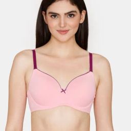 Zivame Pink Half Coverage Padded T-Shirt Bra-image-39