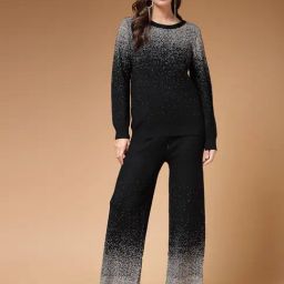 Mafadeny Black Embellished Co-Ord Set-image-5
