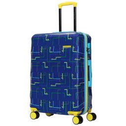 Nasher Miles Denver Hard-Sided Printed Check-in Luggage Navy Blue 65cm Trolley Bag-25