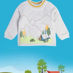 MINIKLUB Kids Grey Embroidered Full Sleeves Sweatshirt-image-53