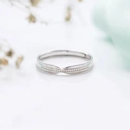 Zavya 92.5 Sterling Silver Adjustable Ring in Rhodium-Plating-image-59