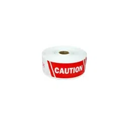 K Safe Caution Barricading Tape Polyethylene White 7.6 cm (3 inch) Width 300 m Length-7
