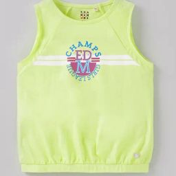 Ed-a-Mamma Kids Green Printed T-Shirt-69