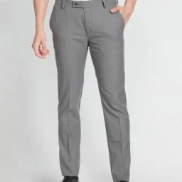Arrow Grey Regular Fit Trousers-image-32