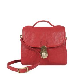 Hidesign Core Marina Burnt Goat Mel Ranch Red Solid Medium Handbag-picture-2