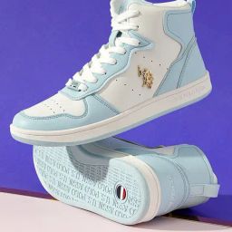 U.S. Polo Assn. Women's Blue Ankle High Sneakers-image-41