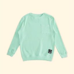 Pantaloons Junior Mint Green Cotton Regular Fit Full Sleeves Sweatshirt-image-37