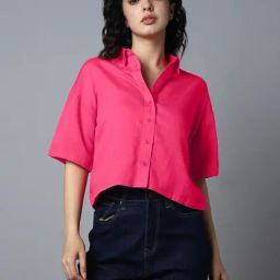 High Star Pink Cotton Shirt-image-72
