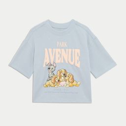 Marks & Spencer Girls Printed V-Neck Raw Edge T-shirt-image-17
