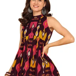 Vbuyz Women Halter Neck Printed Tunic-image-42