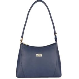 Bellissa Blue Solid Medium Premium Shoulder Handbag-44