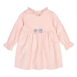 Budding Bees Kids Pink Solid Full Sleeves Dress-image-20