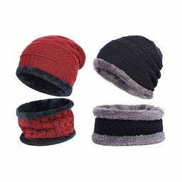 Rodzen Pack Of 2 Men Woollen Self Design Beanie Cap-image-3