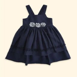 Pantaloons Baby Kids Navy Applique Dress-image-73