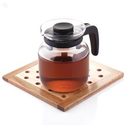 Borosil - Carafe Flame Proof Glass Kettle With Stainer, 1L, transparent (IH11KF09210) image 1