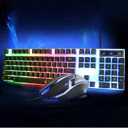 generic Gaming Keyboard and Mouse Combo, RGB Backlit Mechanical Feel Keys, USB Wired, Black image 2