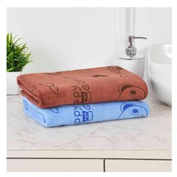 JARS Collections 100% Microfiber Very Soft Cartoon  Print Baby Towels Pack of 2 - Multicolor-image-95