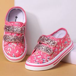 Cute Walk by Babyhug with Double Velcro Closure Casual Shoes - Fuchsia-image-15