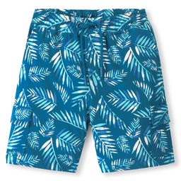 Pine Kids Looper Above Knee Length Leaves Printed Shorts - Blue-picture-23