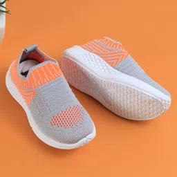 Jazzy Juniors Placement Striped Slip On Sneakers - Grey-picture-30