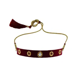 Vidhya Kangan Red Brass Necklace-image-6