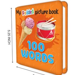 sawan Set of 10 My Padded Picture Book Alphabet and Numbers  Fruits and Vegetables Colours My Body Transport and 100 Words and Animals and Birds - English image 2