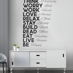 Myntra Elegant Homes Black Typography Printed Vinyl Wall Sticker-image-53
