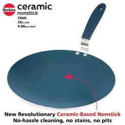 Hawkins Black Ceramic 26 cm Induction Paratha Granite Griddle Tawa (Ict26) image 4