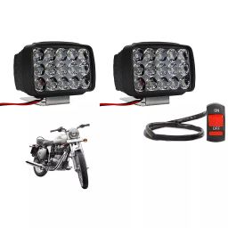 Cartronics 15  LED Fog Light With On/Off Switch   for Royal Enfield Bullet 350 (Set of 2 Pcs)-39
