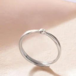 Zavya 92.5 Sterling Silver Adjustable Ring in Rhodium-Plating-image-58